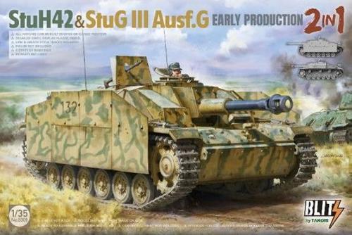 1/35 10.5cm突撃榴弾砲42 & III号突撃砲G型 初期型 2 in 1