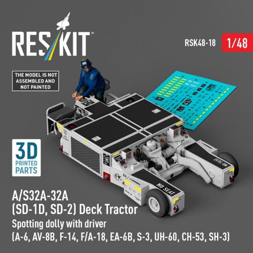 1/48 現用米海軍 A/S32A-32A ハンガーデッキトラクターw/ドライバー