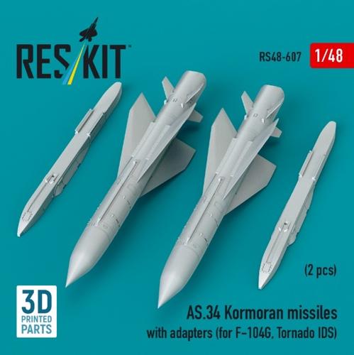 1/48 AS.34 コルモラン 空対艦ミサイル w/アダプター (2個入)