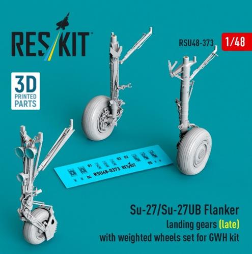 1/48 Su-27/Su-27UB 後期型着陸装置 w/自重変形ホイール (グレートウォール用)