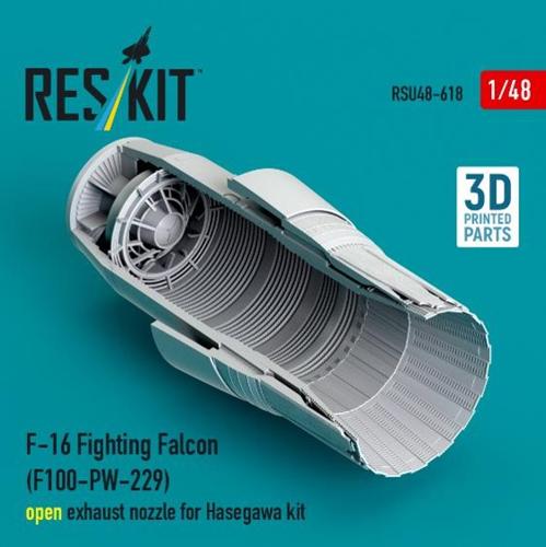 1/48 F-16 F100-PW-229 アフターバーナー (開状態) (ハセガワ用)
