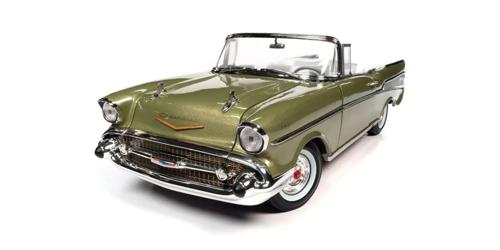 AW306 AUTOWORLD 1/18 1957 シェビー ベル エアー コンバーチブル ローレルグリーン