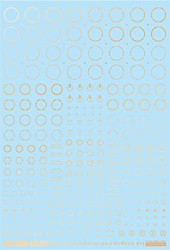 GM-193 FREE GM ラインデカール No.9「サークル ＆ ワンポイント ＃1」ゴールド画像