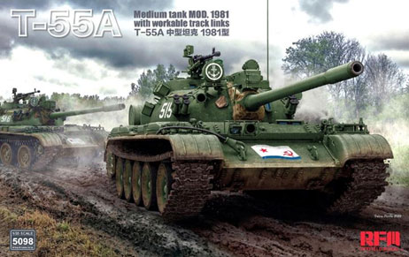 1/35 T-55A 中戦車 Mod.1981 w/可動式履帯｜ツルマイ模型