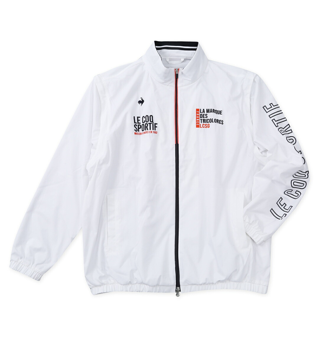 LE COQ SPORTIF GOLF 大きいサイズ メンズ ベンチレーション2WAYブルゾン ホワイト 3L 4L 5L 6L｜大きいサイズのメンズ服 ミッド