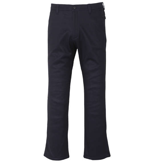 大きいサイズ メンズ 防風千鳥柄ロングパンツ LE COQ SPORTIF GOLF ゴルフパンツ 暖パン ネイビー 100 105 110 115 120|大きいサイズのメンズ服 ミッド