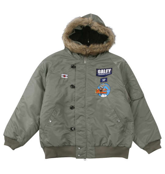 GALFY 大きいサイズ メンズ INU-2Bフライトジャケット ギフト 誕生日 クリスマス カーキ 3L 4L 5L 6L|大きいサイズのメンズ服 ミッド