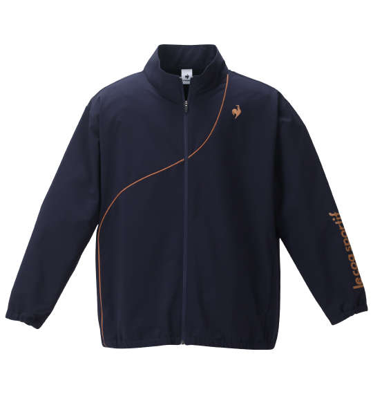 大きいサイズ メンズ ヒートナビクロススタンドジャケット LE COQ SPORTIF ネイビー 3L 4L 5L 6L｜大きいサイズのメンズ服 ミッド