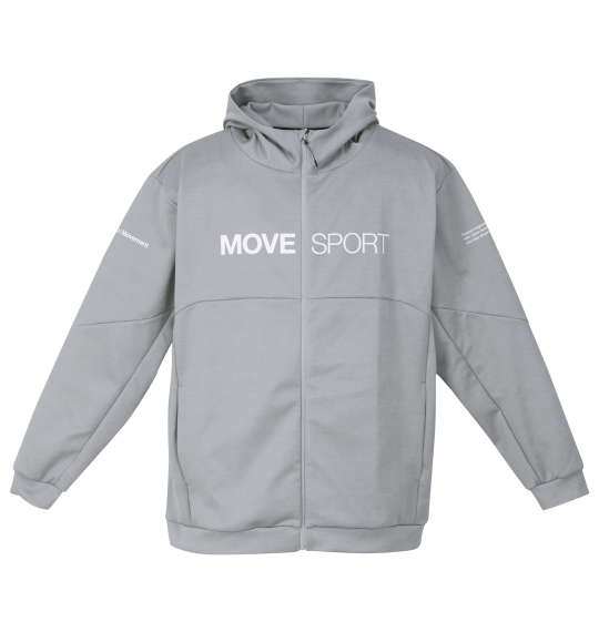 大きいサイズ メンズ S.F.TECHフルジップフーディー MOVESPORT グレー杢 3L 4L 5L 6L｜大きいサイズのメンズ服 ミッド