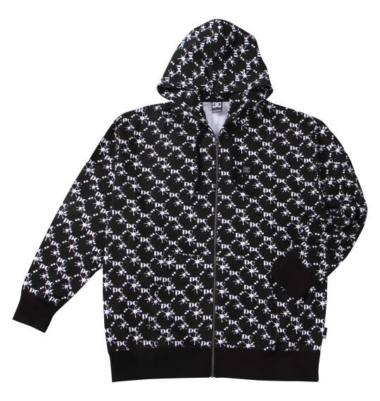 DCSHOES 大きいサイズ メンズ 25MONOフルジップパーカー ギフト 誕生日 クリスマス ブラック 3L 4L 5L 6L｜大きいサイズのメンズ服 ミッド