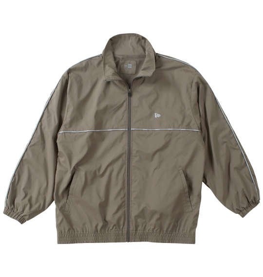 NEW ERA ニューエラ 大きいサイズ メンズ パイピングトラックジャケット ギフト 誕生日 クリスマス オリーブ 3L 4L 5L 6L|大きいサイズのメンズ服 ミッド