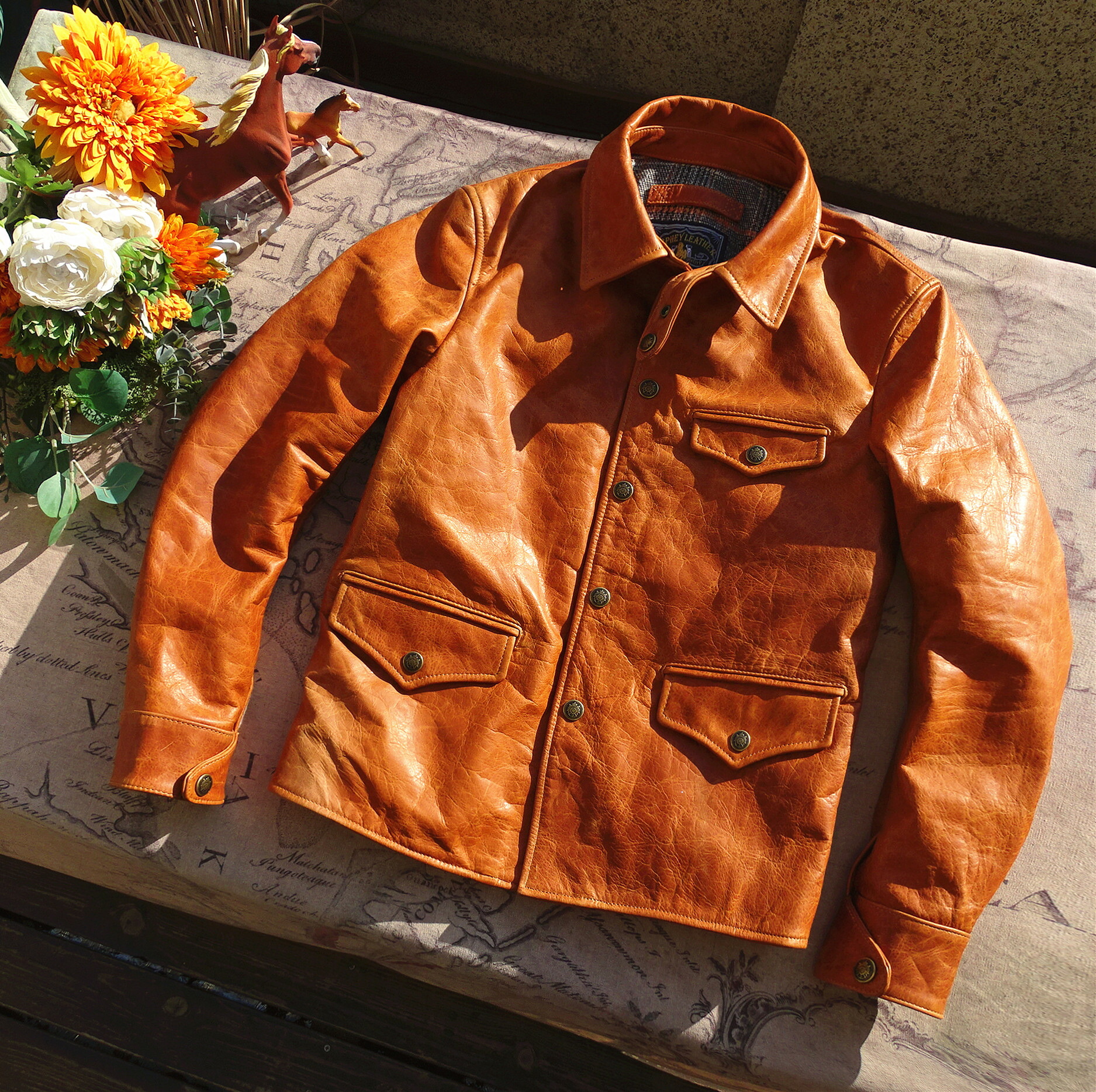 ブレーキマン 馬革 ホースハイド レザージャケット コート 本革 革ジャン ジャンパー アメカジ レトロ S~5XL|midori1020