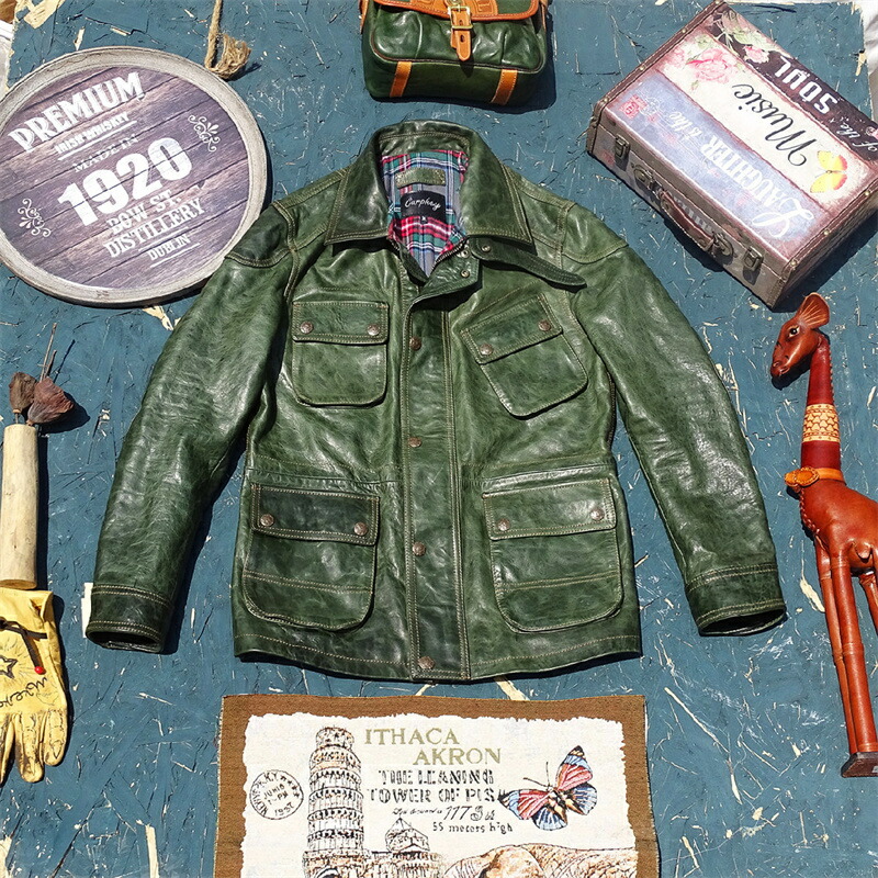 楽天市場】レザージャケット 上品 アメカジ復刻 本革 馬革 ユーズド