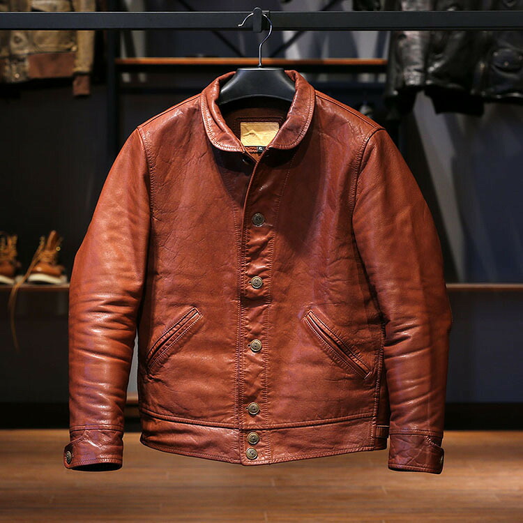 レザージャケット メンズ アメカジ バイクジャケット品質の高い 柔らかい羊革 本革 革ジャンM~4XL|midori1020