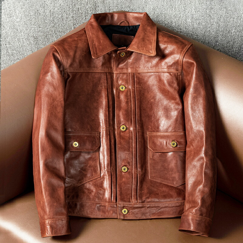 ホースハイド　レザージャケット　ブレーキマンコート　馬革/38/Lサイズ 楽天市場】ブレーキマン 馬革 ホースハイド レザージャケット コート