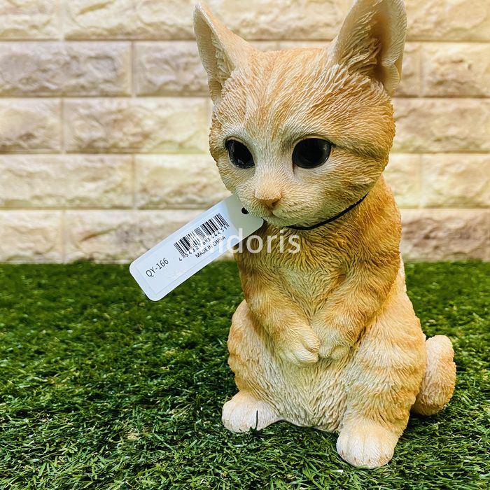 おじぎキャット 子 茶トラ白 猫 置物 可愛い リアル アニマルオブジェ インテリア かわいいネコ 動物 子猫 仔猫 ガーデンオーナメント 玄関先 庭 雑貨 Educaps Com Br