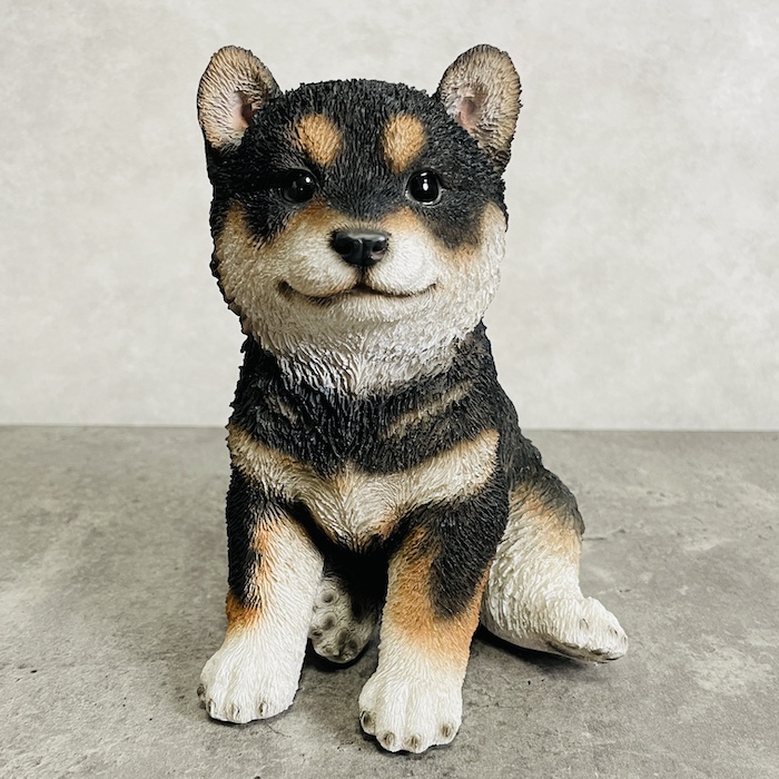楽天市場】オーナメント 犬雑貨 置物 黒柴 こども 室内 屋外