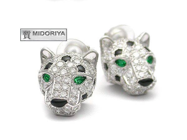 Midoriya78 Cartier パンテールドゥカルティエ Panther Head Earrings Cartier パンテールドゥカルティエ Panther Head Earrings Pt950