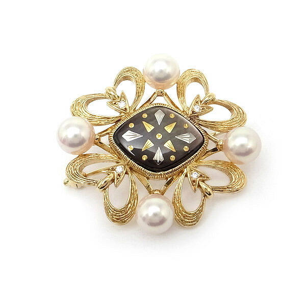 楽天市場】【緑屋質屋】ミキモト ピクウェ ブローチ K18WG【中古