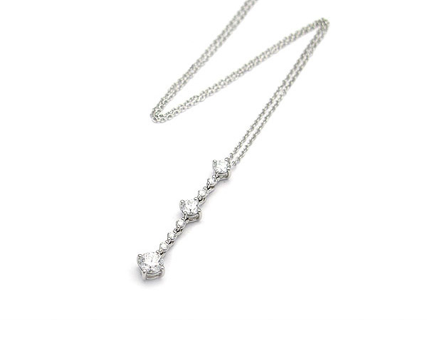 【緑屋質屋】特選ジュエリー　ダイヤモンドネックレス　0.523ct　Pt900/850【中古】｜質　緑屋
