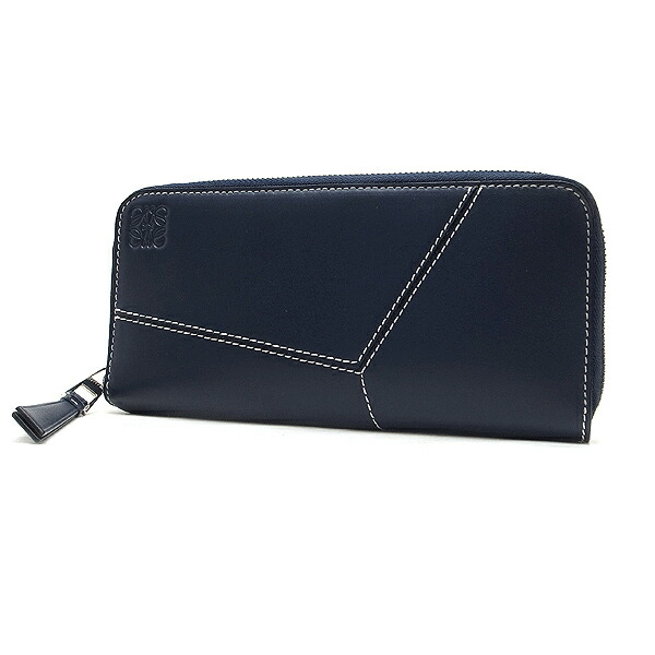 LOEWE◆パズルラウンドジップオープンウォレットブラウン/グレー ロエベ LOEWE LOEWE 長財布 PUZZLE EDGE ZIPPED WALLET パズル