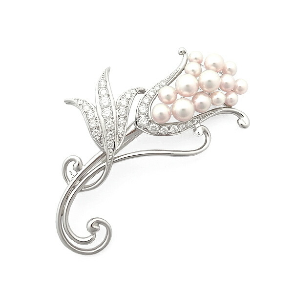 楽天市場】ミキモト MIKIMOTO ブローチ 桜モチーフ K18WG K18PG ピンク