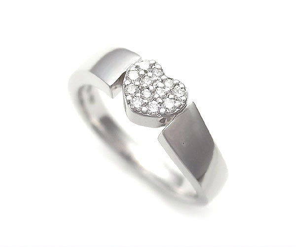 【緑屋質屋】ポンテヴェキオ ダイヤモンドリング 0.12ct K18WG【中古】|質 緑屋
