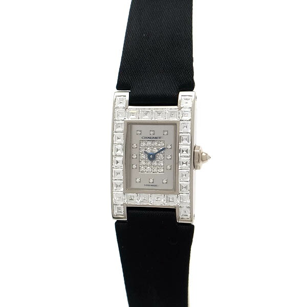 ショーメ　スティルドゥショーメ　ダイヤ　時計　ウォッチ　レクタングル　水色 ショーメ スティルドゥショーメ ダイヤ 時計 ウォッチ レクタングル