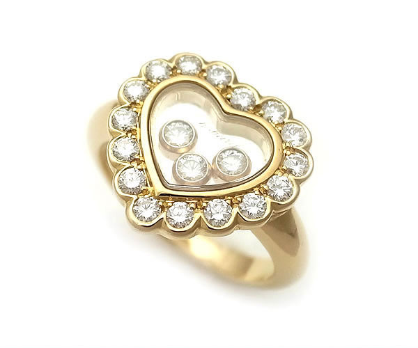 楽天市場】ショパール 指輪(リング) K18YG ムービングダイヤ1P/ダイヤ