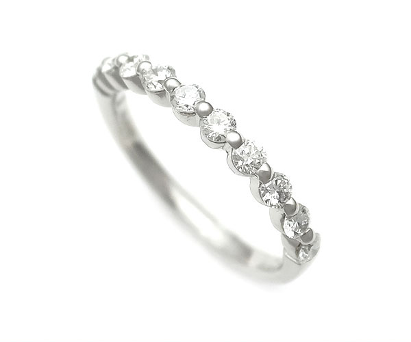 ❽ヴァンドーム青山　0.40 ハーフエタニティダイヤリング　プラチナ APVR0386__DI ハーフエタニティ リング 0.40ct｜リング・指輪