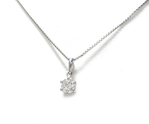 【緑屋質屋】特選ジュエリー　ダイヤモンドネックレス　0.31ct　Pt900/850【中古】｜質　緑屋