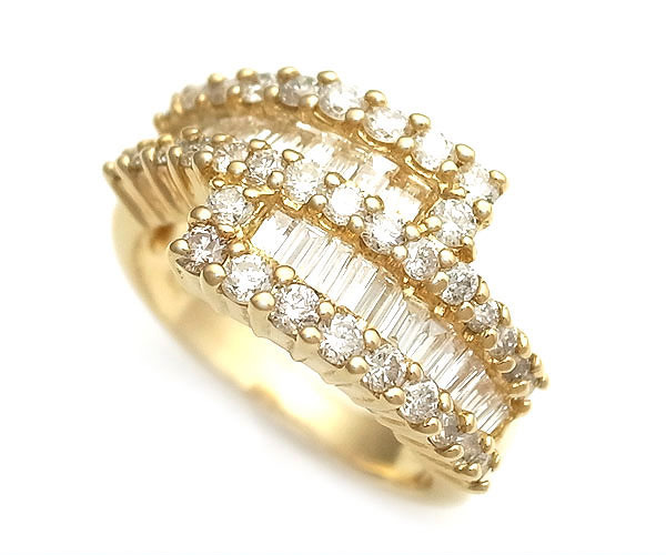 【緑屋質屋】特選ジュエリー ダイヤモンドリング 1.09ct K18YG【中古】|質 緑屋