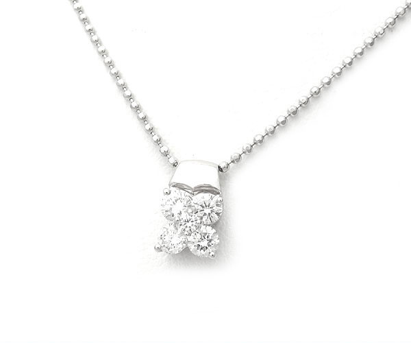 【緑屋質屋】特選ジュエリー　ダイヤモンドネックレス　0.50ct　Pt900/850【中古】｜質　緑屋