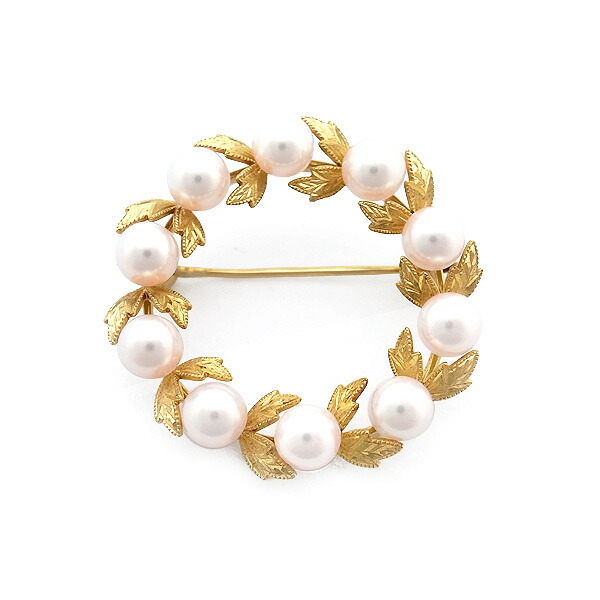 楽天市場】MIKIMOTO / ミキモト パールブローチ K18YG 5.8~6.0mm
