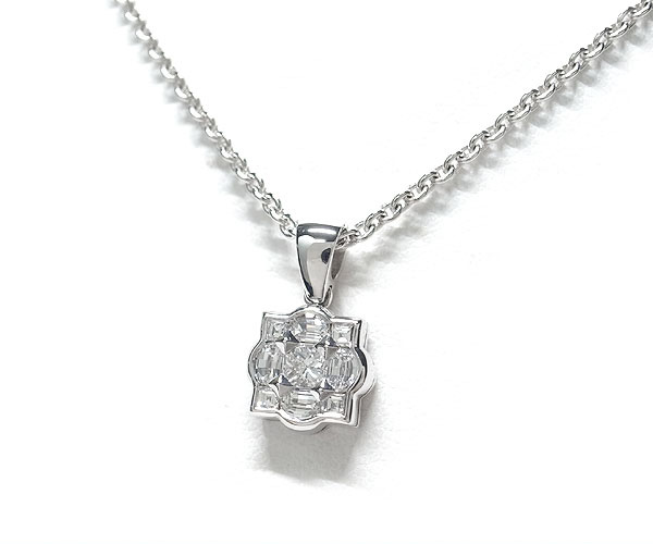 【緑屋質屋】ブルガリ　ダイヤモンドネックレス　K18WG【中古】｜質　緑屋