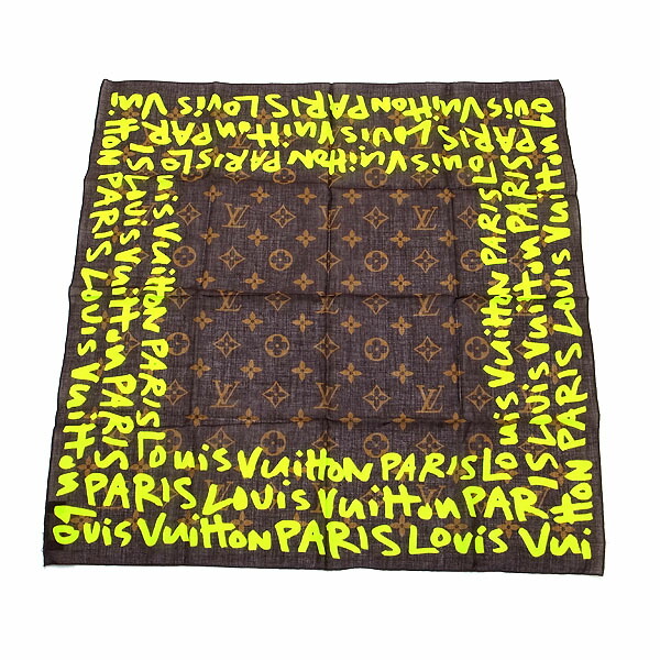 極美品　ルイ ヴィトン グラフィティ バンダナ スカーフ ハンカチ LOUIS VUITTON ルイヴィトン スカーフ グラフィティ コットン