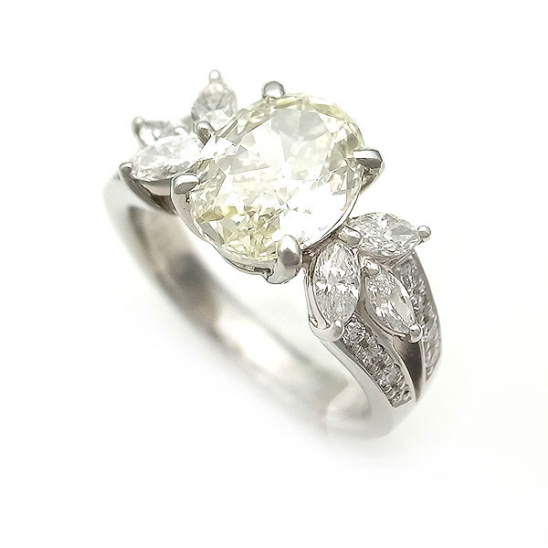 楽天市場】【緑屋質屋】特選ハイジュエリーオーバルダイヤモンド