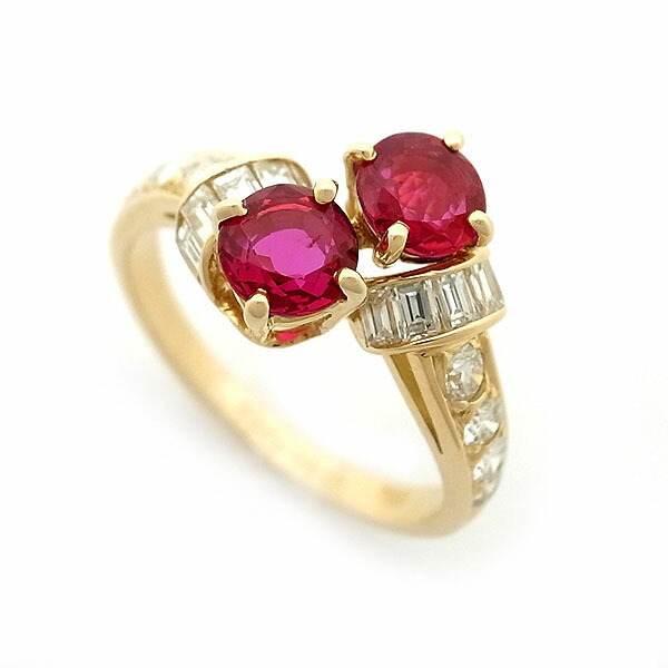 ティファニー ダイヤ ルビーリング 楽天市場】ティファニー ダイヤモンド ルビー リング・指輪 K18