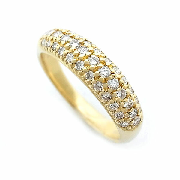 【緑屋質屋】スタージュエリー パヴェダイヤ リング 0.60ct K18YG【中古】|質 緑屋