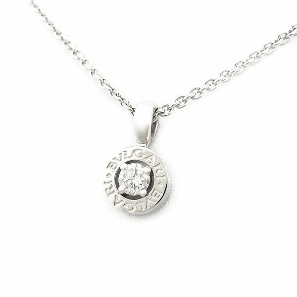 【緑屋質屋】ブルガリ ブルガリブルガリ(BB) ダイヤ ネックレス 約0.28ct~0.30ct位 K18WG 【中古】|質 緑屋
