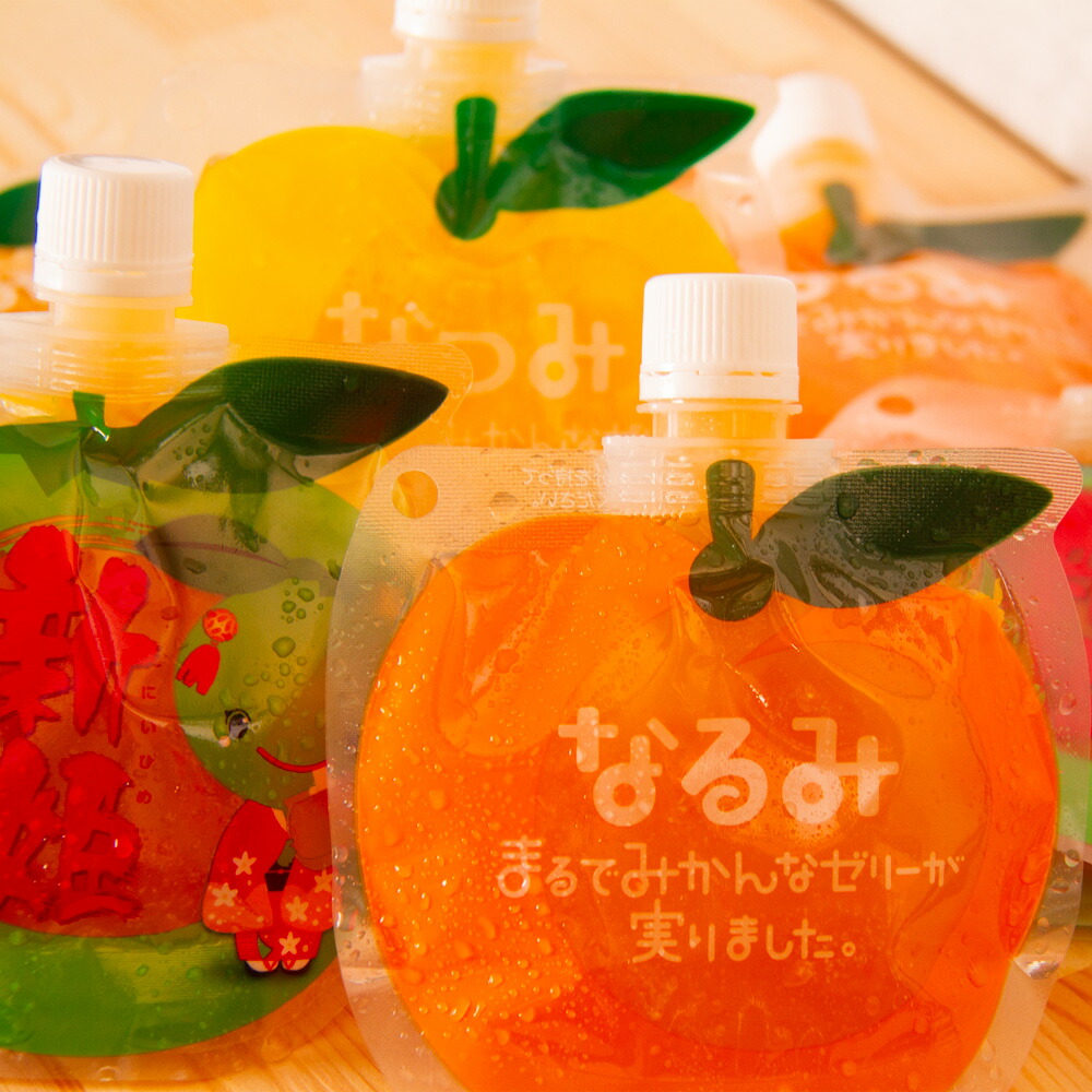 【楽天市場】【まとめ買いでお得に！】 夢工房くまの みかんゼリー 3種 たっぷり160g 12個セット 手軽で便利なパウチゼリー なるみ