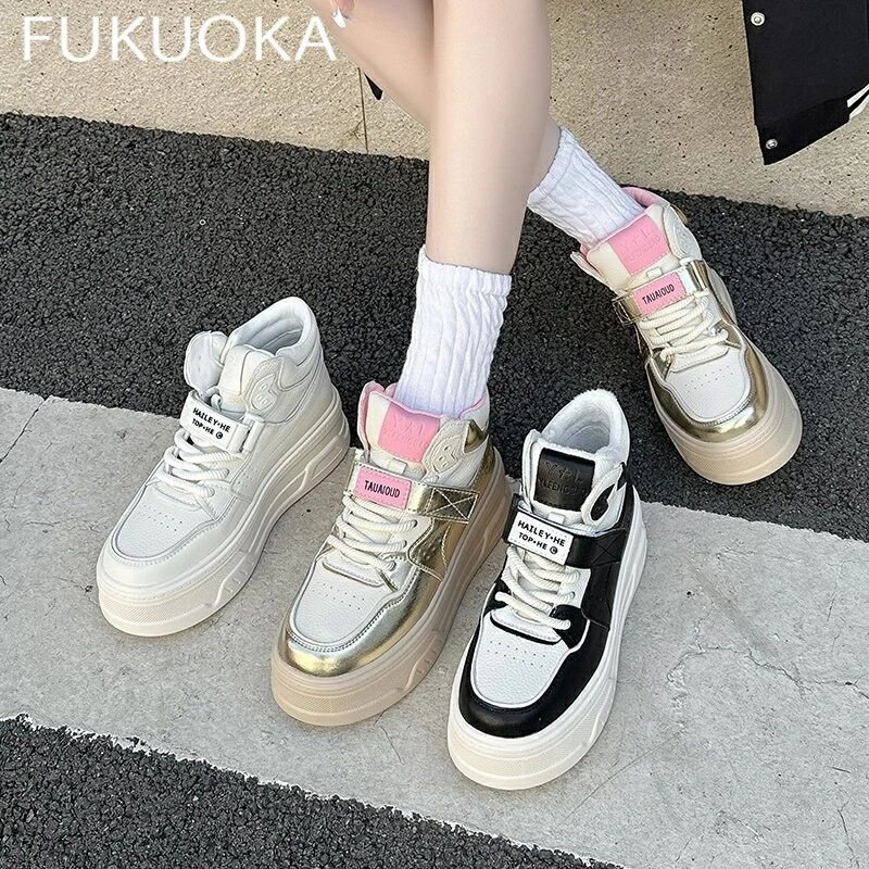 秋冬新作｜厚底×インヒール×裏起毛！美脚見えハイカットスニーカー｜小柄女子におすすめ 厚底スニーカー レディース 秋冬インヒール ハイカットスニーカー美脚効果 スニーカー 女性裏起毛 スニーカー 防寒小柄女子 スタイルアップ シューズ