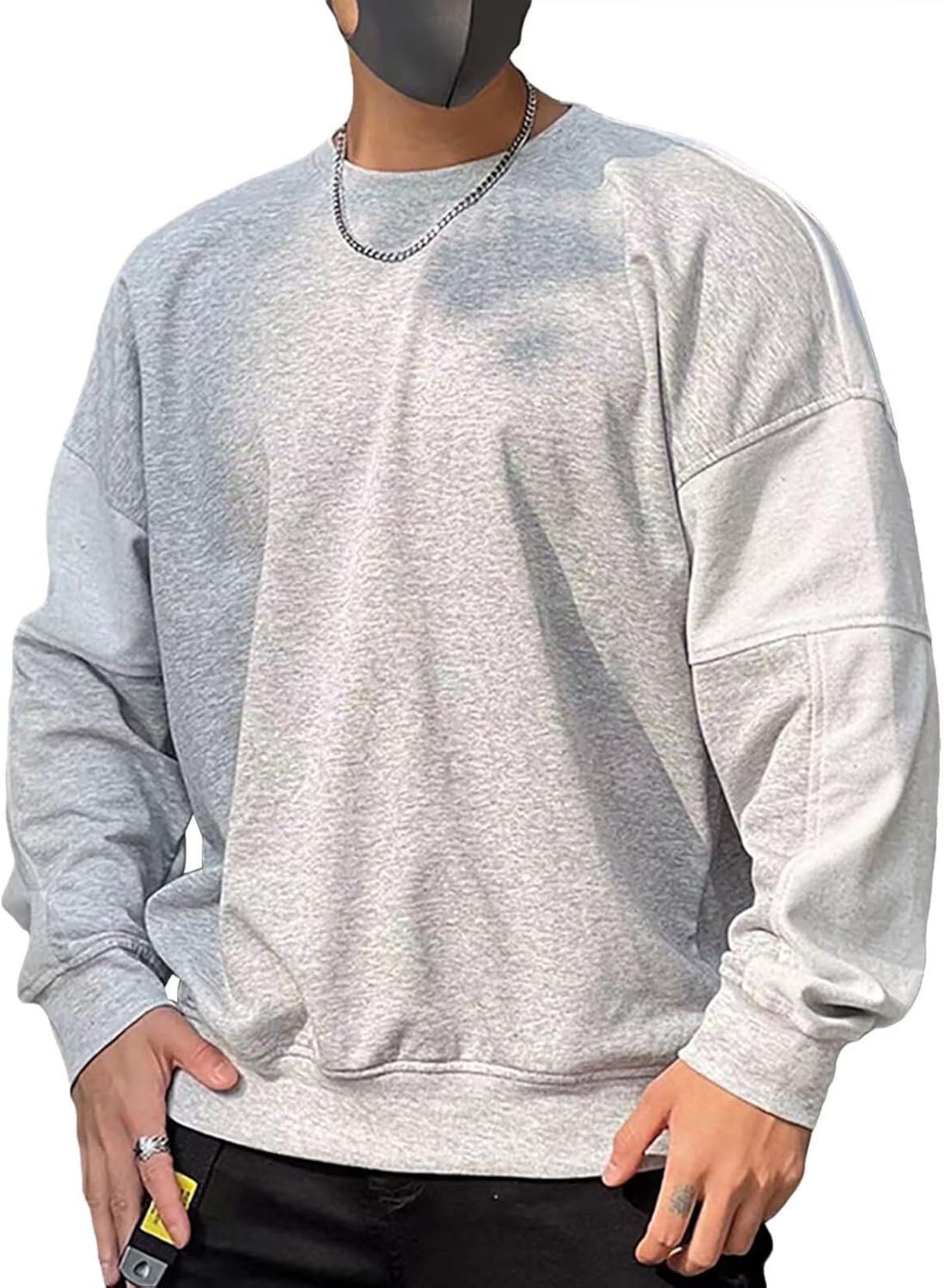 長袖tシャツ メンズ オーバーサイズ 無地 ジム 筋トレ スポーツウェア ファッション トレーニングウェア ストレッチ ボディビル 春秋冬 ゆったり 柔らかい肌触り 快適 ファッション ビッグ シルエ
