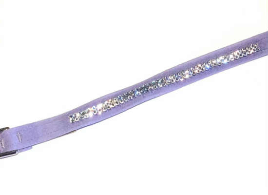 ★Susan Lanci★ スーザンランシー Giltmore Collar_フレンチラベンダー 犬用スワロフスキ付き首輪
