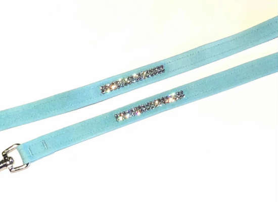 ★Susan Lanci★スーザンランシーGiltmore 2 Row Crystal Leashスワロフスキー付先んじる(ティフィブルー)