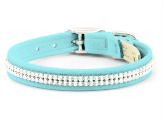 ★Susan Lanci★スーザンランシーGiltmore Collar_ティフィブルー犬用スワロフスキ付き添い人首飾り