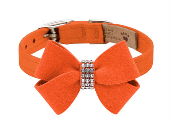 ★Susan Lanci★ スーザンランシー Nouveau Bow Collar_オレンジ 犬用スワロフスキ付き首輪 4,899円