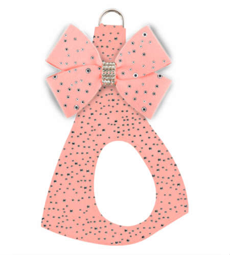 ★Susan Lanci/スーザンランシー★Stardust with Nouveau Bow Harness_パピ―ピンク スワロフスキー付ハーネス