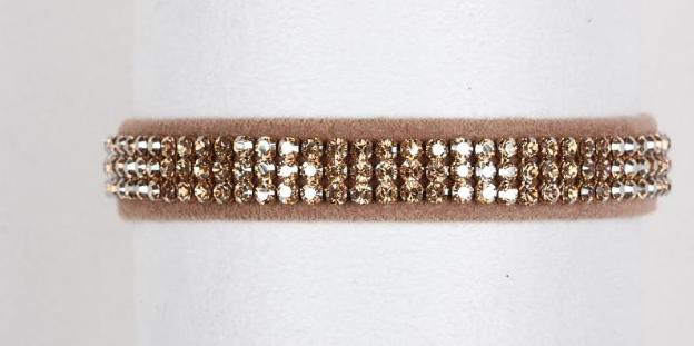 ★Susan Lanci★スーザンランシーGold Giltmore Collar_Fawn犬用スワロフスキ付き添い人頸飾り_ファウン