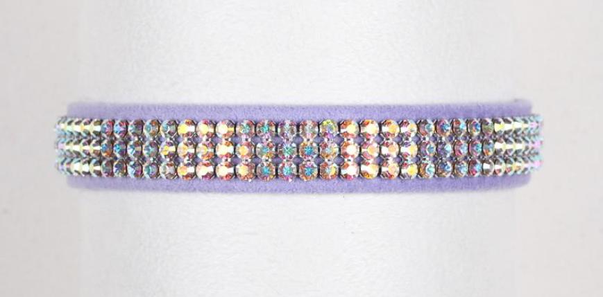 ★Susan Lanci★ スーザンランシー Aurora Borealis Collar_French Lavender 犬用スワロフスキ付き首輪